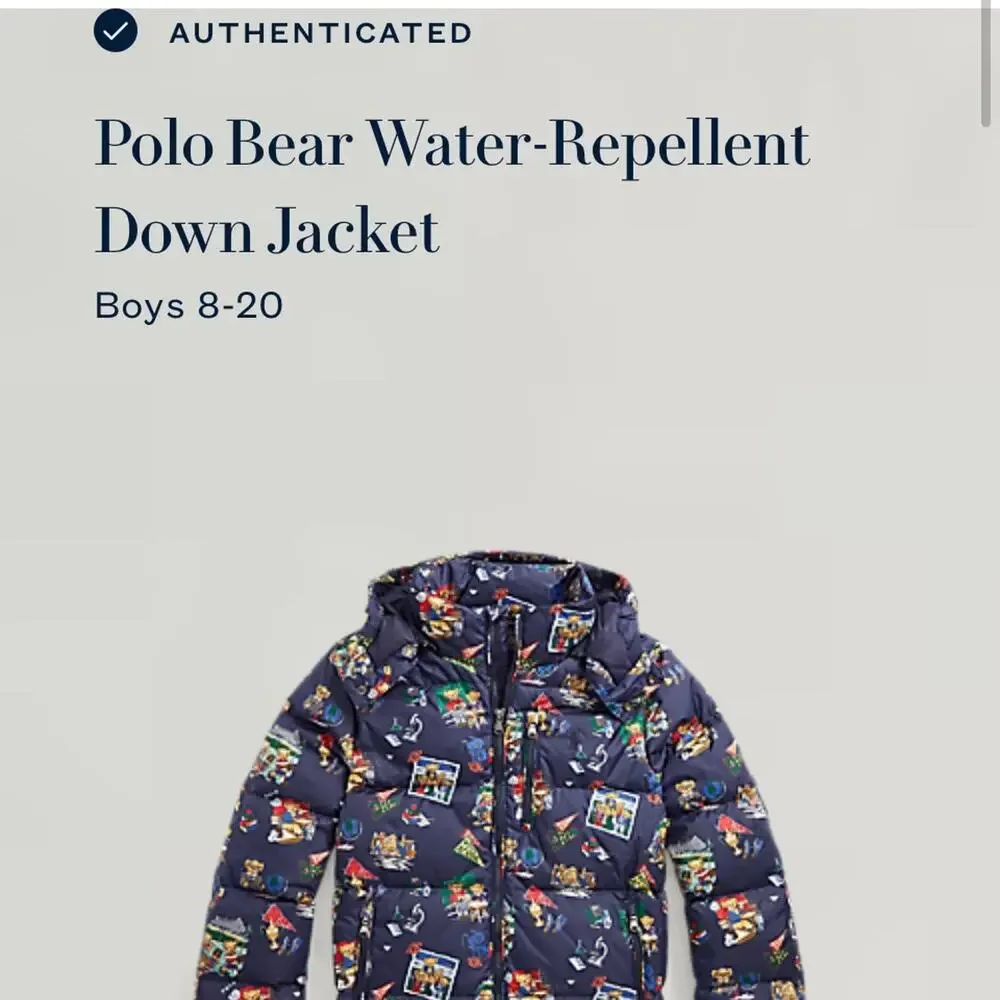 Polo Ralph Lauren Polo Bear Puffer Jacket XL (18-20)‎ Navy Blue